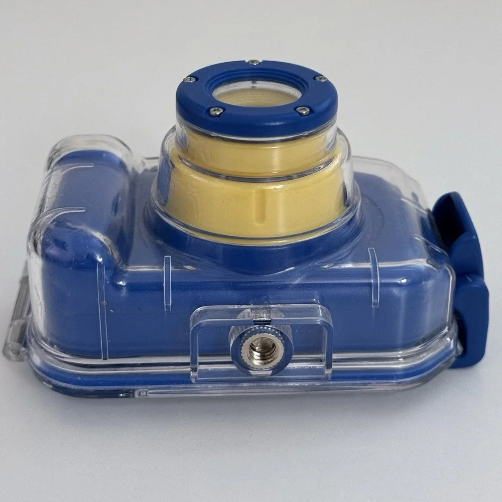 Agoigo Kids Blue Yellow Waterproof Underwater Camera & Clear Case UNTESTED